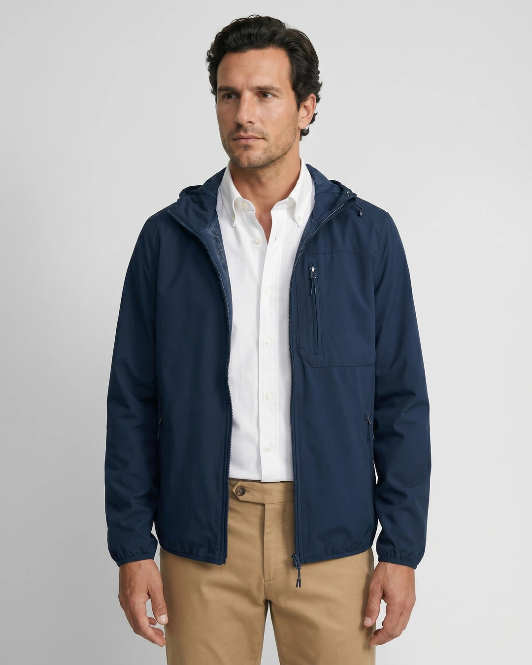 Chaqueta Performance Brooks Brothers CH00140 - Azul Oscuro - Modelo plano americano lookbook
