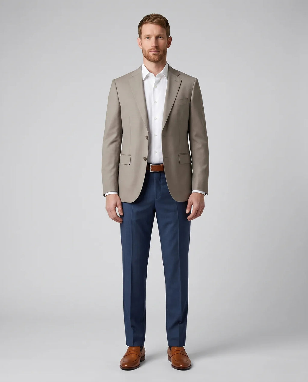 Pantalón Formal Brooks Brothers PF00191BB - Azul Oscuro - Modelo cuerpo completo