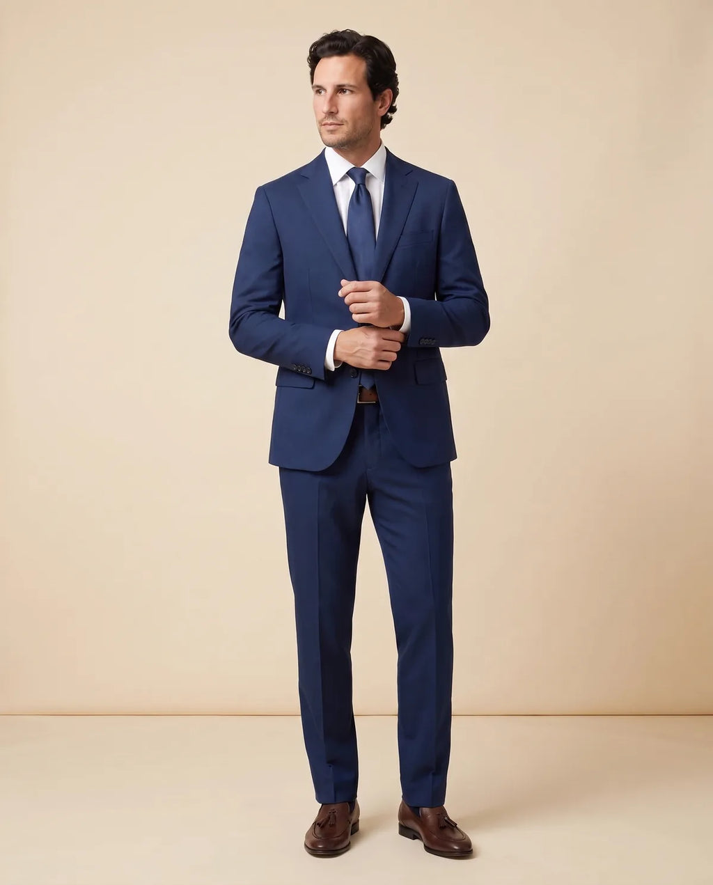 Vestido Slim Fit Brooks Brothers VE00000C-BB - Azul Medio - Lifestyle editorial