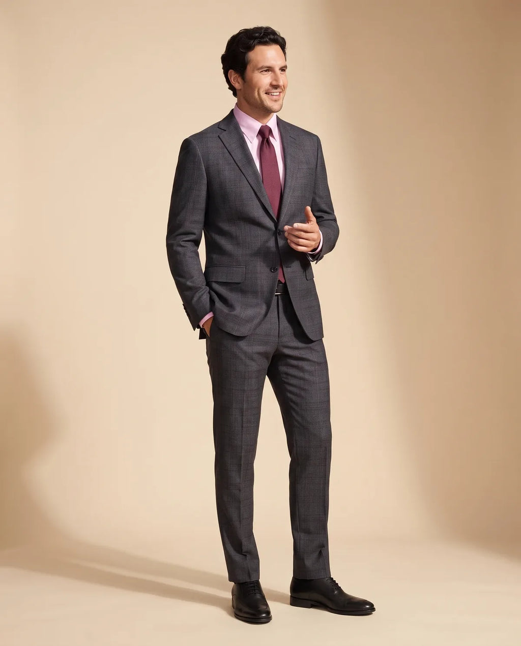 Vestido Classic Fit Austin Reed VE04252 - gris-4 - Lifestyle editorial