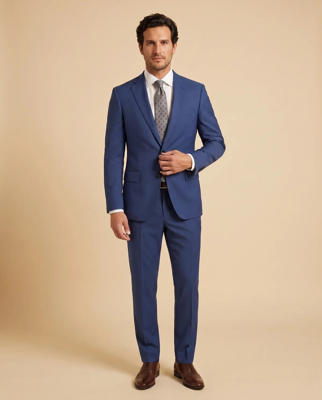 Vestido Classic Fit Azul Medio Brooks Brothers VE04253 - Azul Medio - Lifestyle editorial