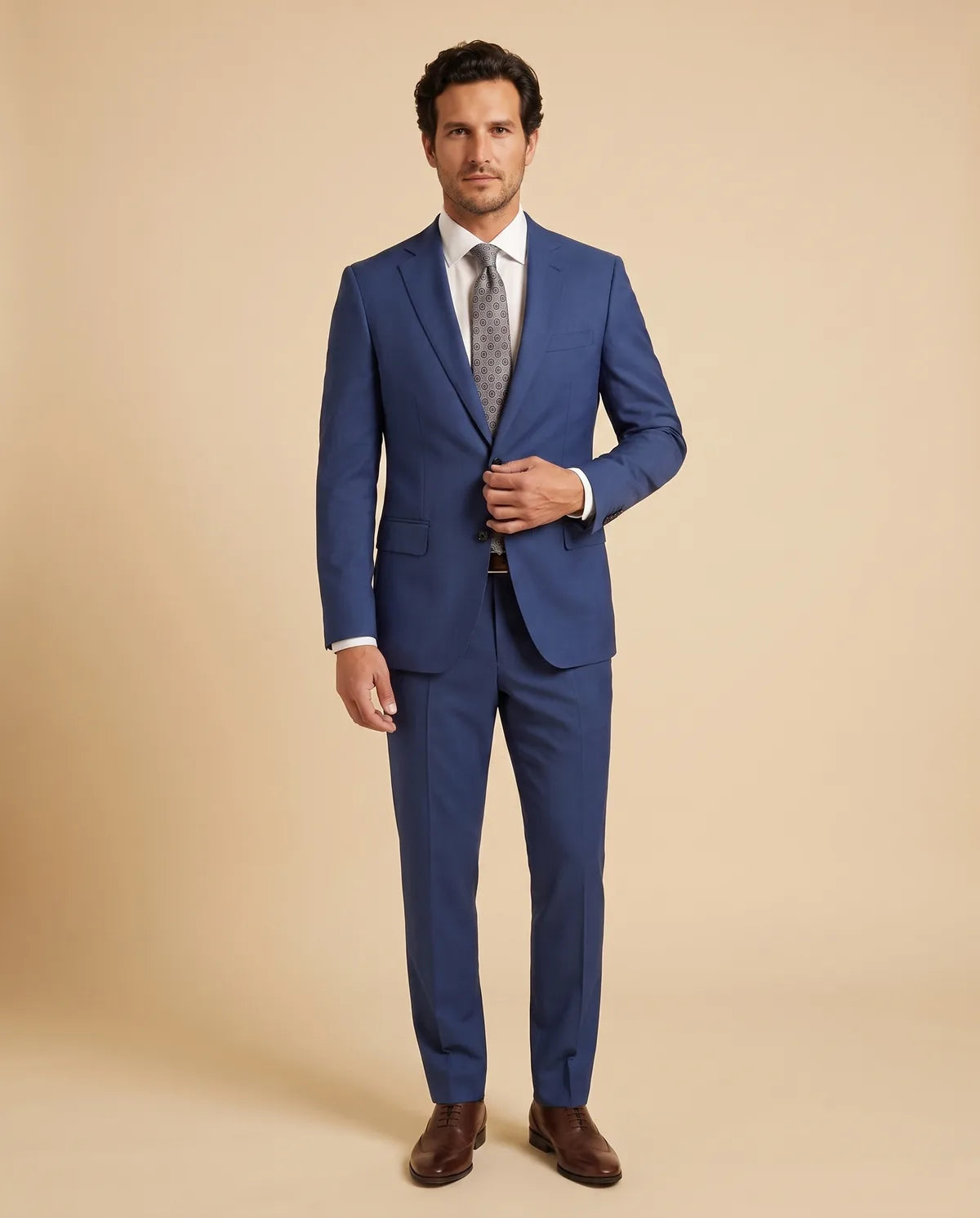 Vestido Classic Fit Azul Medio Brooks Brothers VE04253 - Azul Medio - Lifestyle editorial Imagen principal del producto