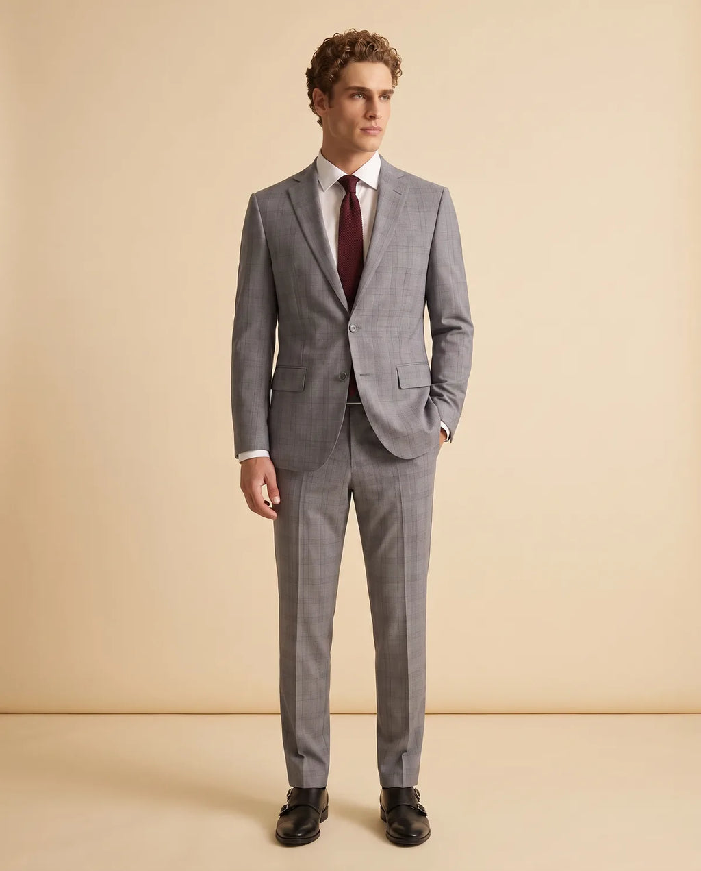 Vestido Classic Fit Gris Medio Brooks Brothers VE04254 - Gris Medio - Lifestyle editorial