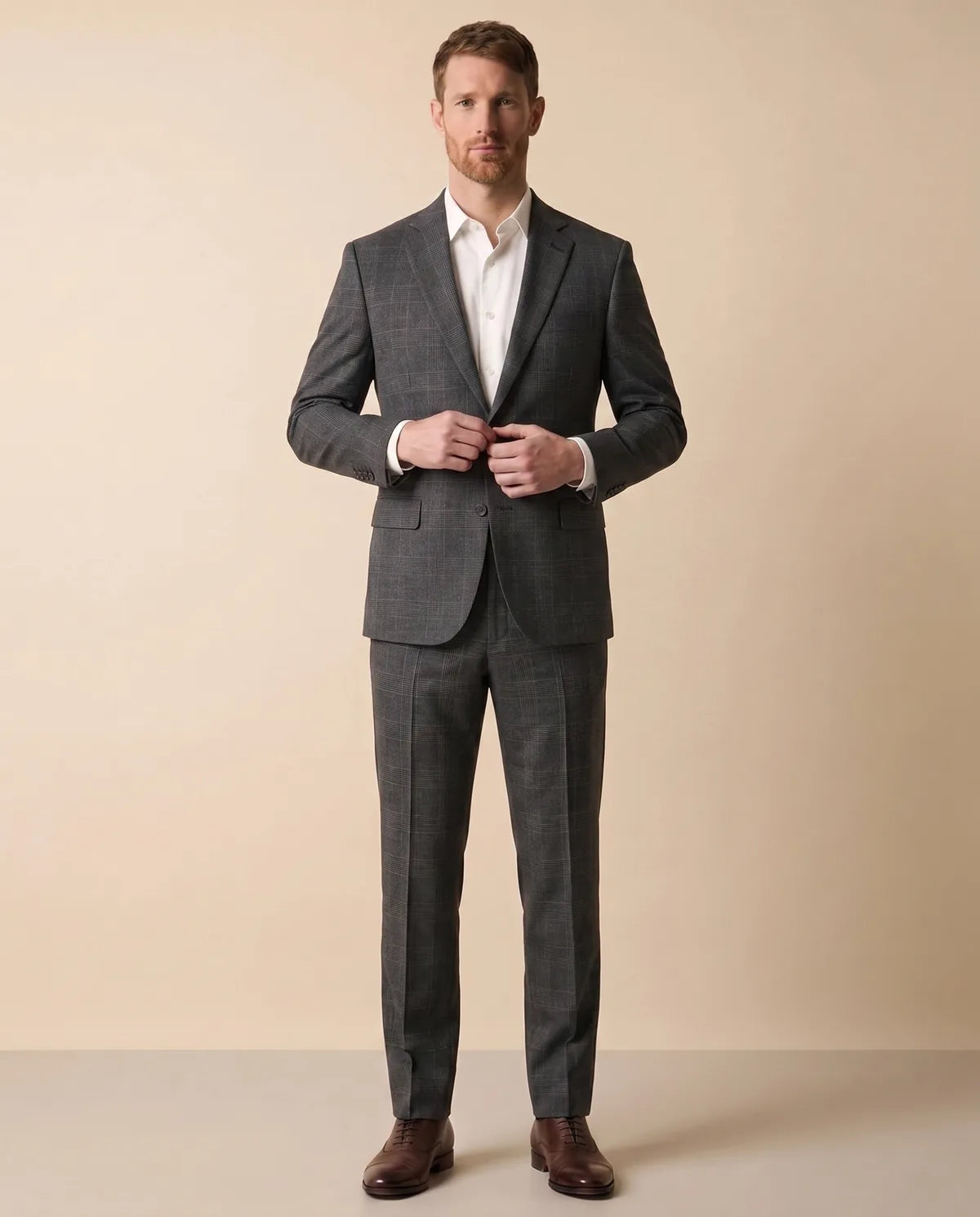 Vestido Classic Fit Azul Oscuro Lana 100% Brooks Brothers VE04279 - gris-4 - Lifestyle editorial Imagen principal del producto
