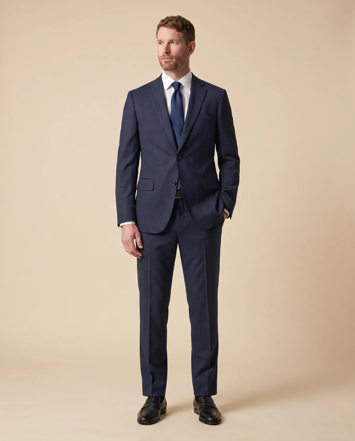 Vestido Classic Fit Azul Oscuro Lana 100% Brooks Brothers VE04280 - (único) - Lifestyle editorial Imagen principal del producto