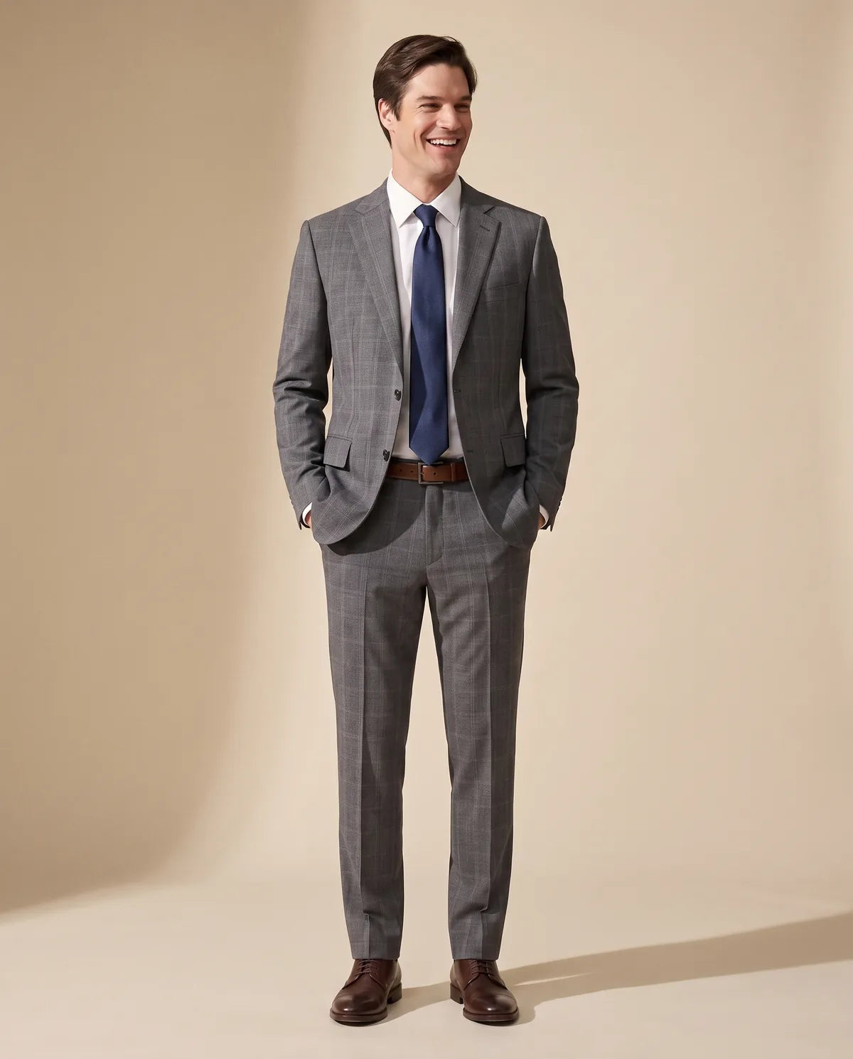 Vestido Classic Fit Gris Claro Lana 100% Brooks Brothers VE04286 - (único) - Lifestyle editorial