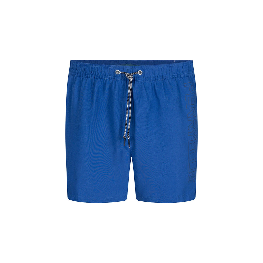 Pantaloneta de Baño Perry Ellis BE00080 - Azul Medio - Frente ghost mannequin