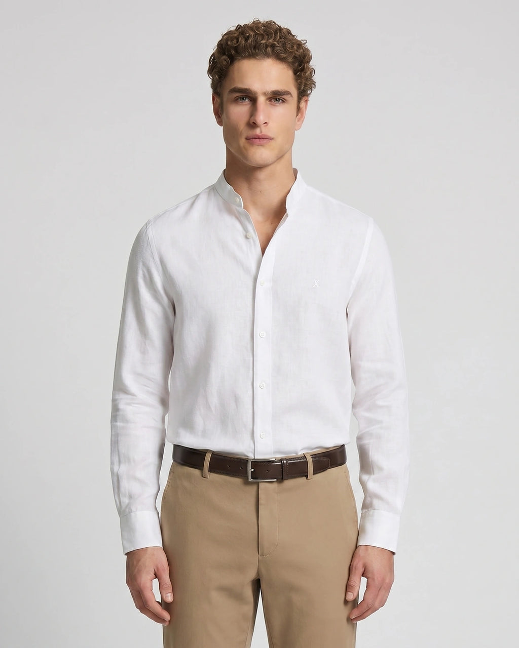 Camisa Sport Perry Ellis CS00875P - Blanco - Modelo plano americano lookbook