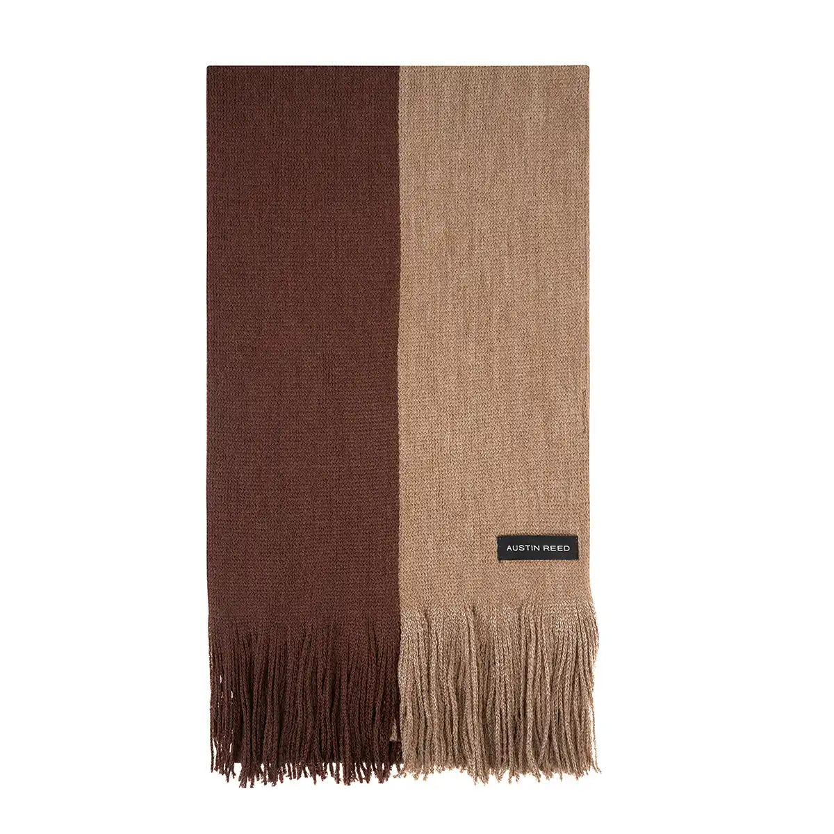 Bufanda Austin Reed con diseño doble BU00108 - Cafe Medio - Swatch