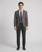 Saco Cuadros Classic Fit Austin Reed SA00487 - Cafe Oscuro - Modelo cuerpo completo