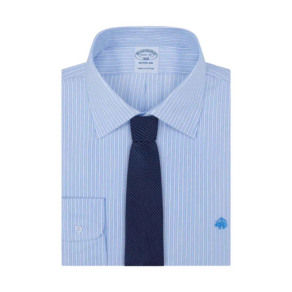 Camisa Formal Classic Fit Stripe Spread Collar Brooks Brothers CC01088 Imagen principal del producto