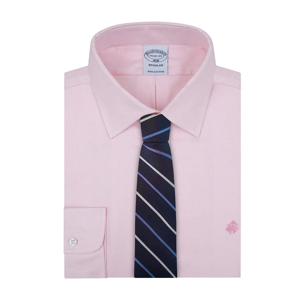 Camisa Formal Classic Fit Spread Collar Brooks Brothers CC00894GBB - Rosa - Frente ghost mannequin
