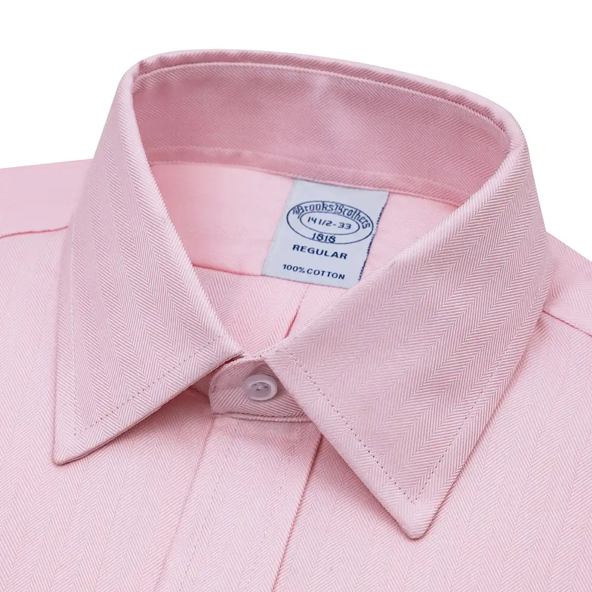 Camisa Formal Classic Fit Spread Collar Brooks Brothers CC00894GBB - Rosa - Detalle cuello