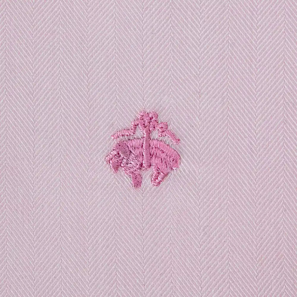 Camisa Formal Classic Fit Spread Collar Brooks Brothers CC00894GBB - Rosa - Detalle logo