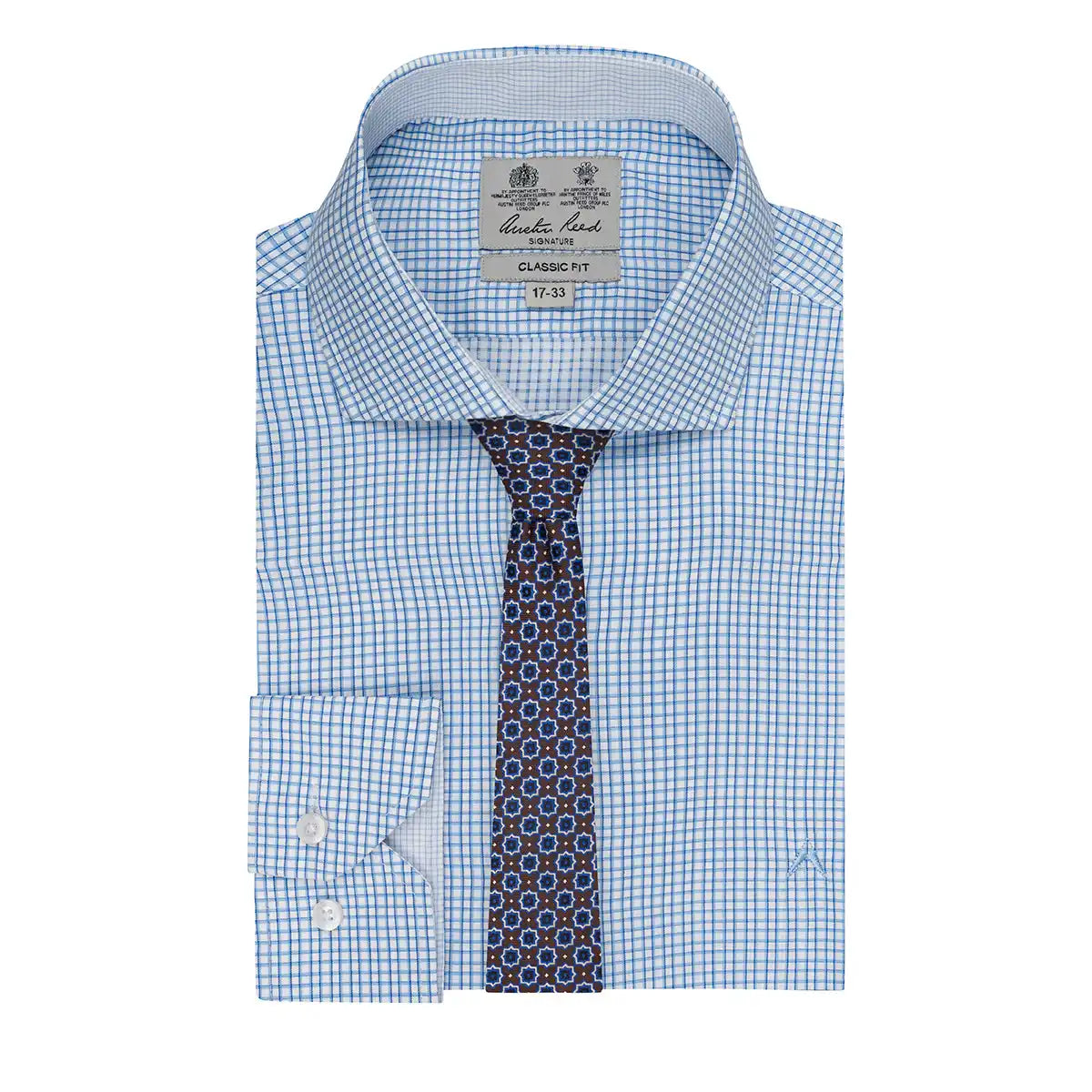 Camisa Formal Classic Fit Azul Spread Collar Austin Reed CC01066 Imagen principal del producto