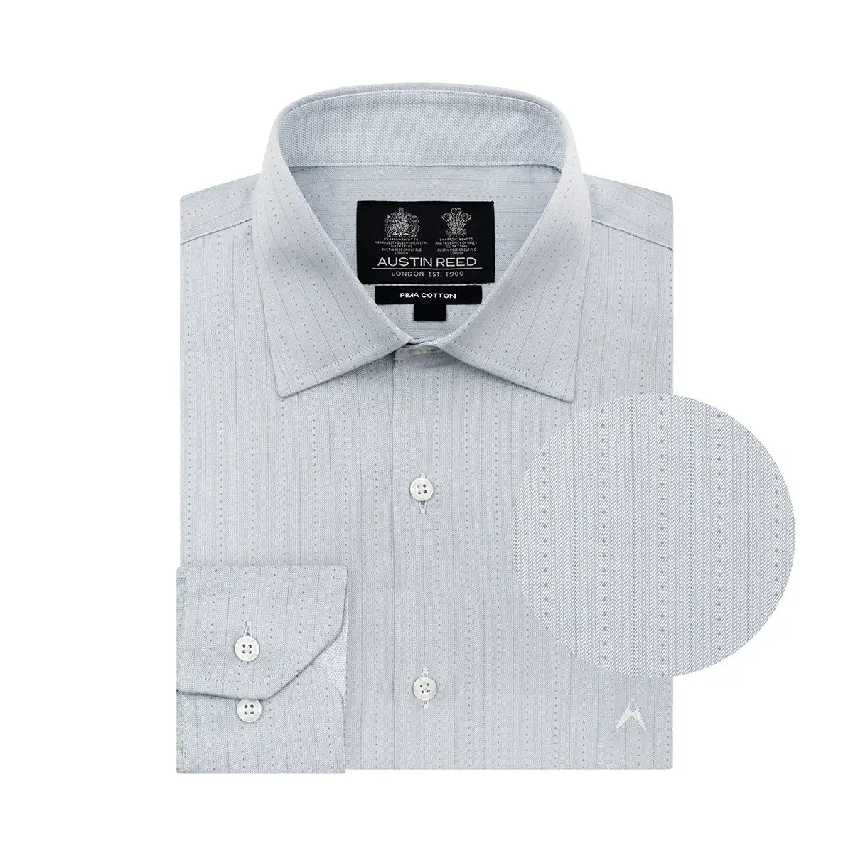 Camisa Formal Classic Fit Austin Reed CC00911 - Gris Claro - Frente ghost mannequin