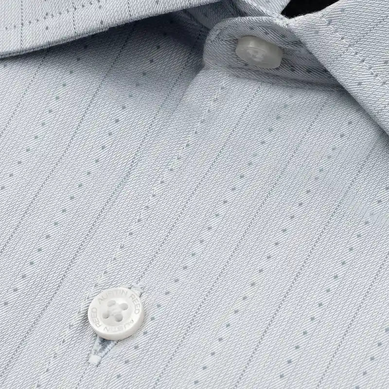 Camisa Formal Classic Fit Austin Reed CC00911 - Gris Claro - Detalle textura