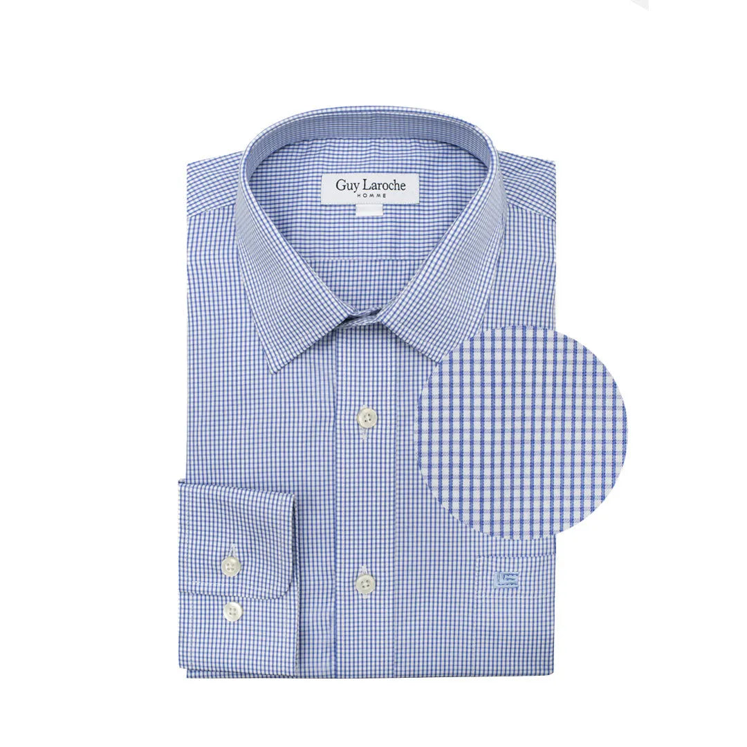 Camisa Formal Classic Fit Cuadros Spread Collar Guy Laroche CC00963 Imagen principal del producto