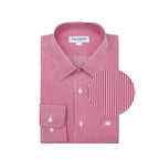 Camisa Formal Classic Fit Lineas Spread Collar Guy Laroche CC00676 - Rojo - Frente ghost mannequin
