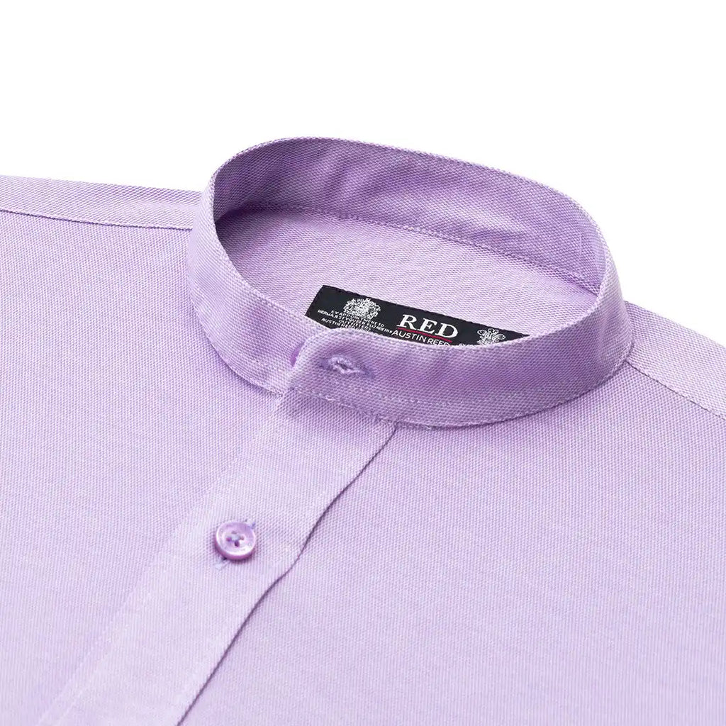 Camisa Sport Austin Reed CS00926 - Lila - Detalle cuello