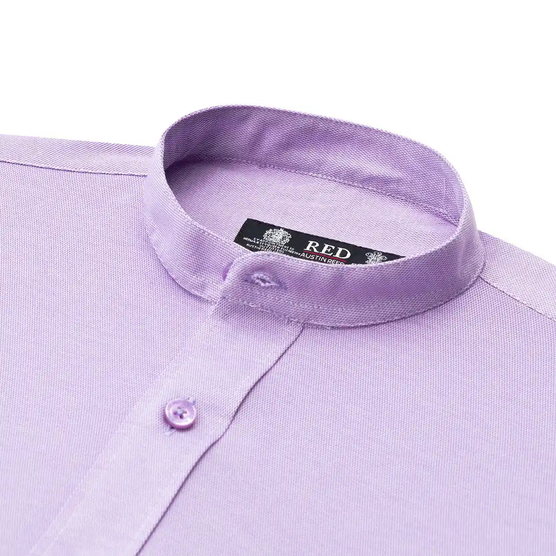 Camisa Sport Austin Reed CS00926 - Lila - Detalle cuello