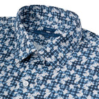Camisa Sport Azul Classic Fit Perry Ellis CS00932
