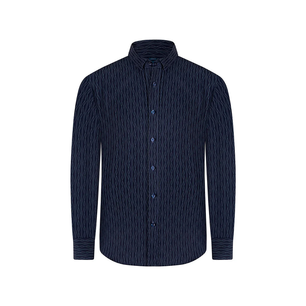 Camisa Sport Azul Classic Fit Perry Ellis CS00956