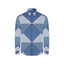 Camisa Sport Azul Medio Classic Fit Perry Ellis CS00902