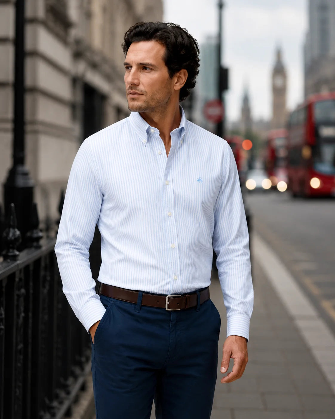 Camisa Sport Rayas NON IRON Button Down Collar Classic Fit Brooks Brothers CS00965 Imagen secundaria del producto