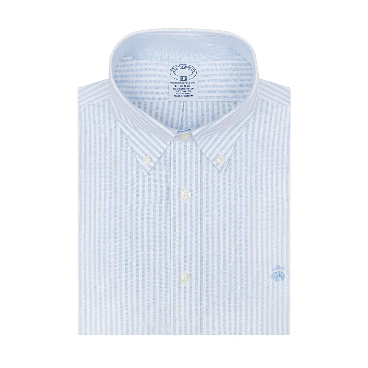 Camisa Sport Rayas NON IRON Button Down Collar Classic Fit Brooks Brothers CS00965 - Detalle cuello