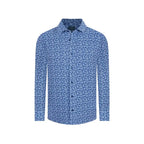 Camisa Sport Azul Oscuro Classic Fit Perry Ellis CS00945 - Frente ghost mannequin