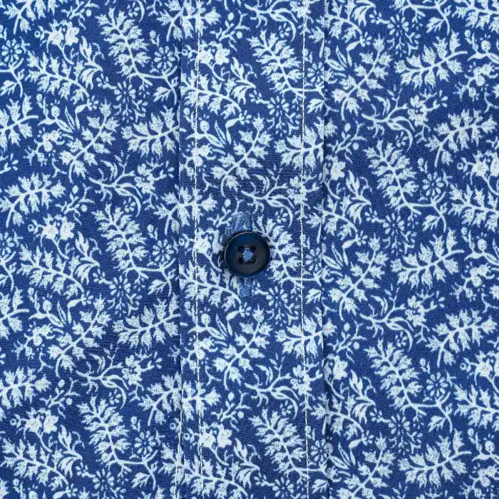 Camisa Sport Azul Oscuro Classic Fit Perry Ellis CS00945 - Detalle textura