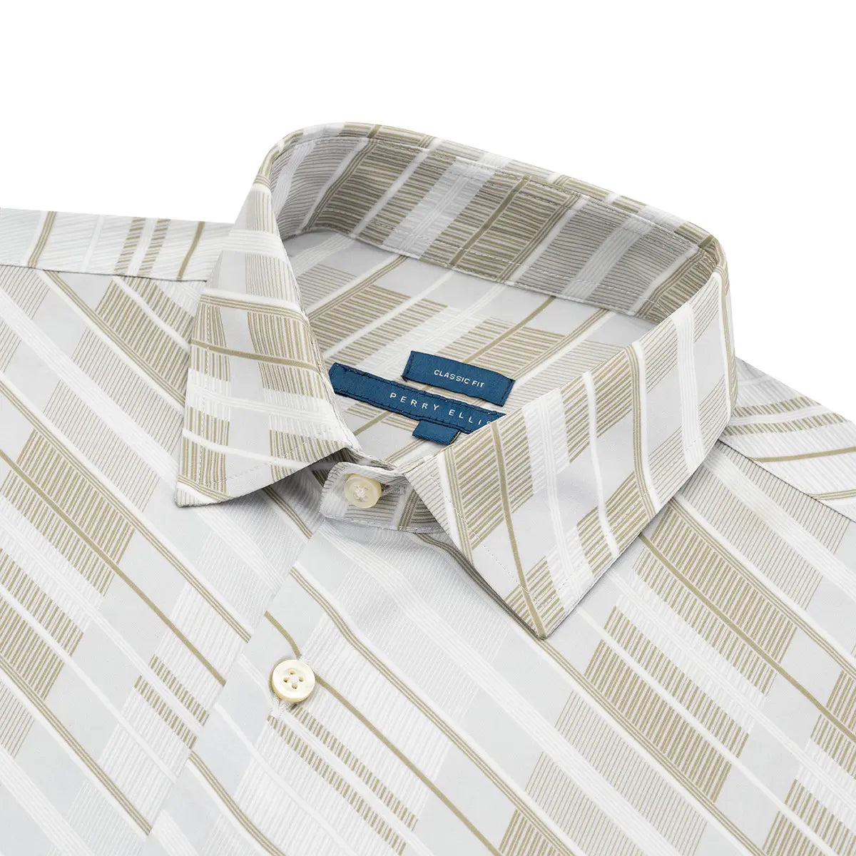 Camisa Sport Beige Claro Classic Fit Perry Ellis CS00910 Imagen secundaria del producto