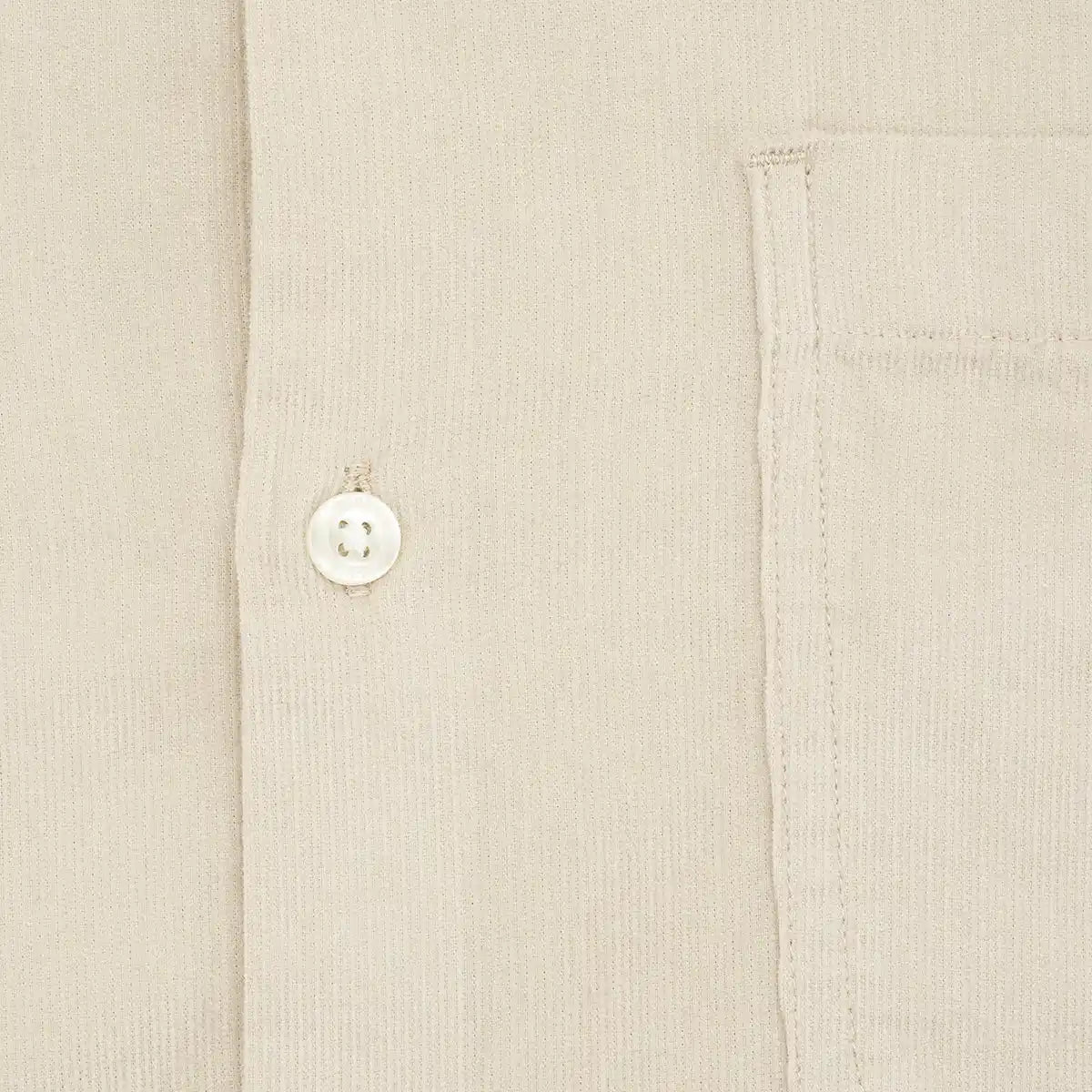 Camisa Sport Beige Classic Fit Perry Ellis CS00913 - Habano Claro - Detalle botón