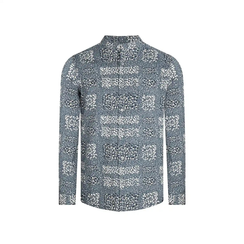 Camisa Sport Gris Classic Fit Perry Ellis CS00917 - Frente ghost mannequin
