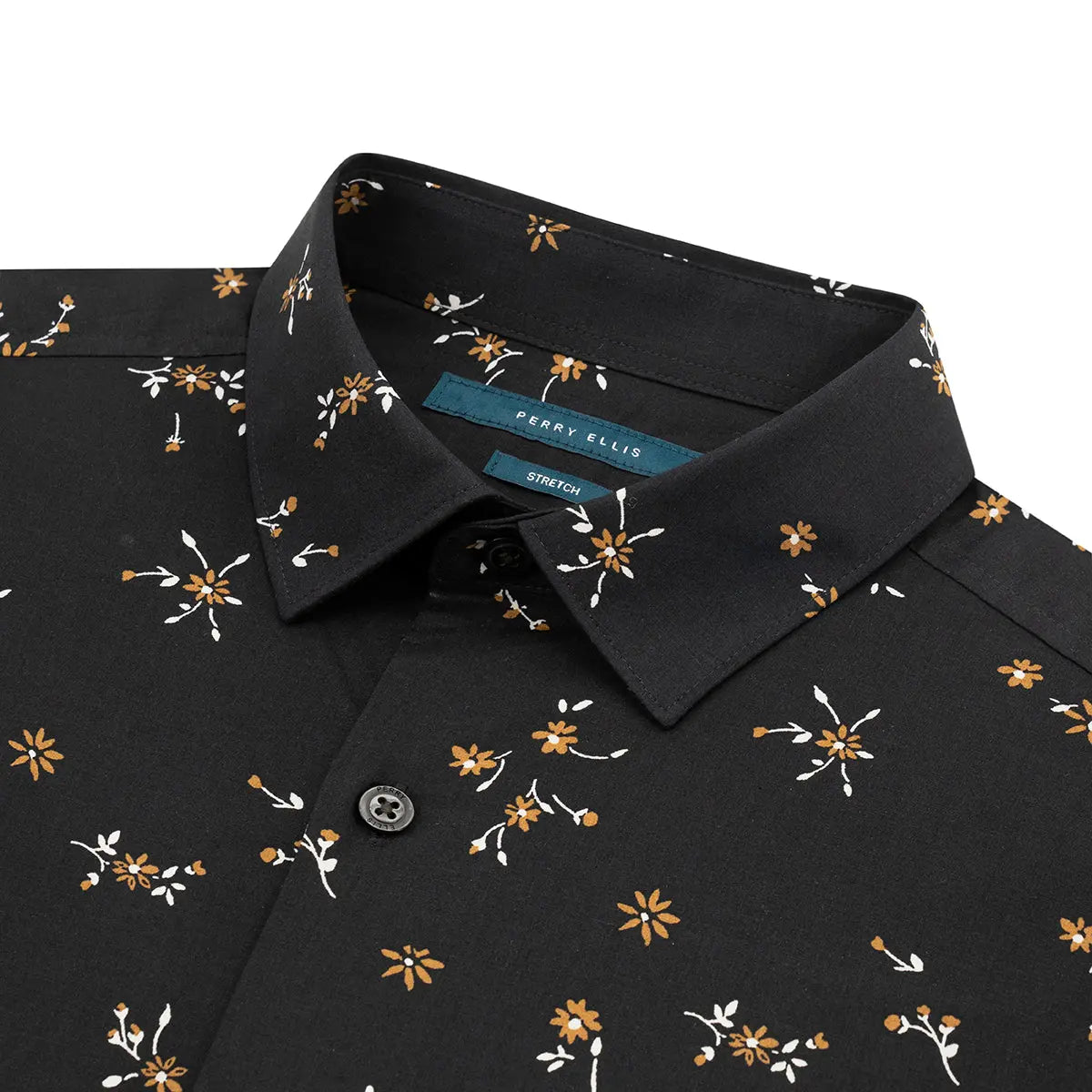 Camisa Sport Classic Fit Perry Ellis CS00918 - Negro - Detalle cuello Imagen principal del producto