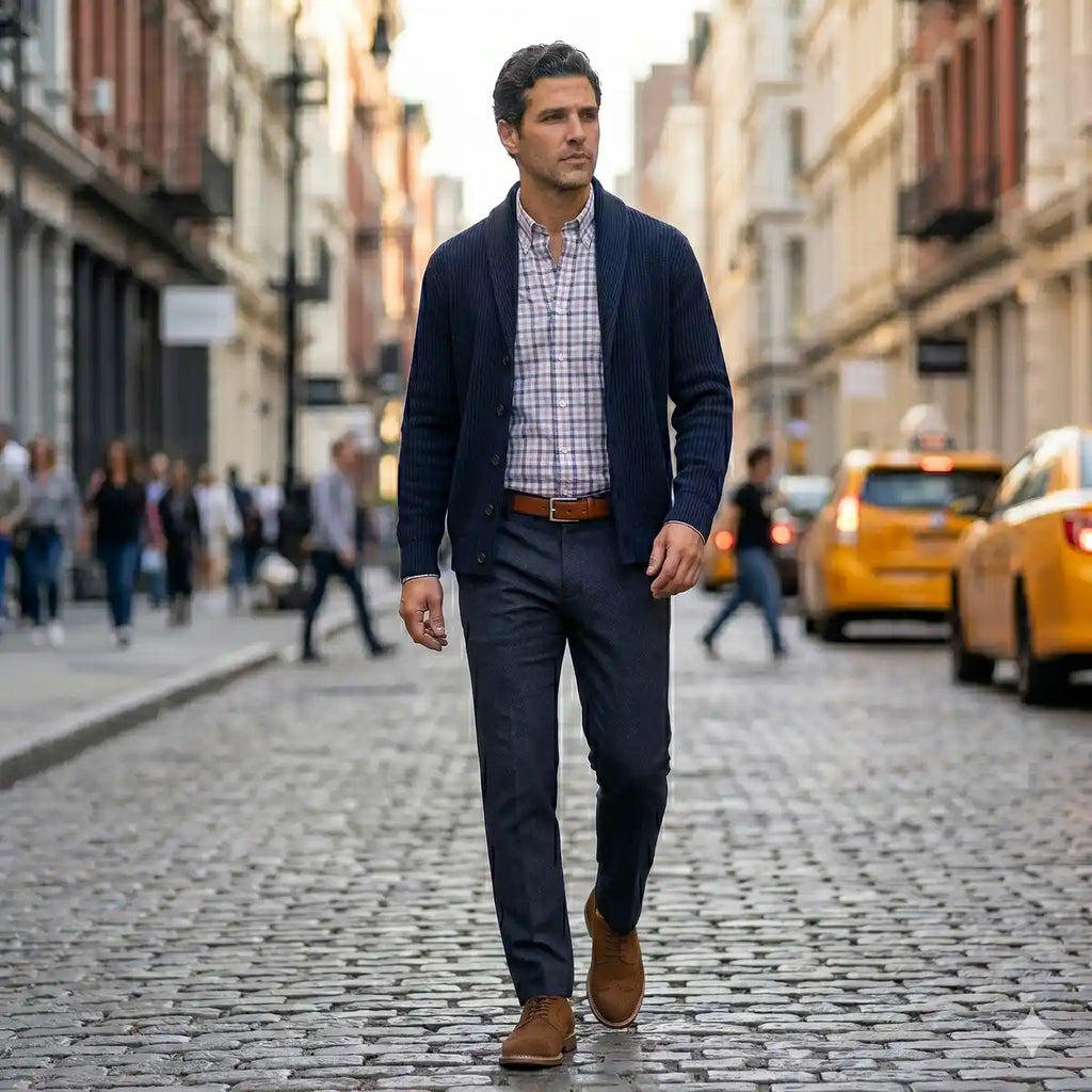 Camisa Sport Cuadros Button Down Collar Classic Fit Brooks Brothers CS00948 - Modelo lifestyle