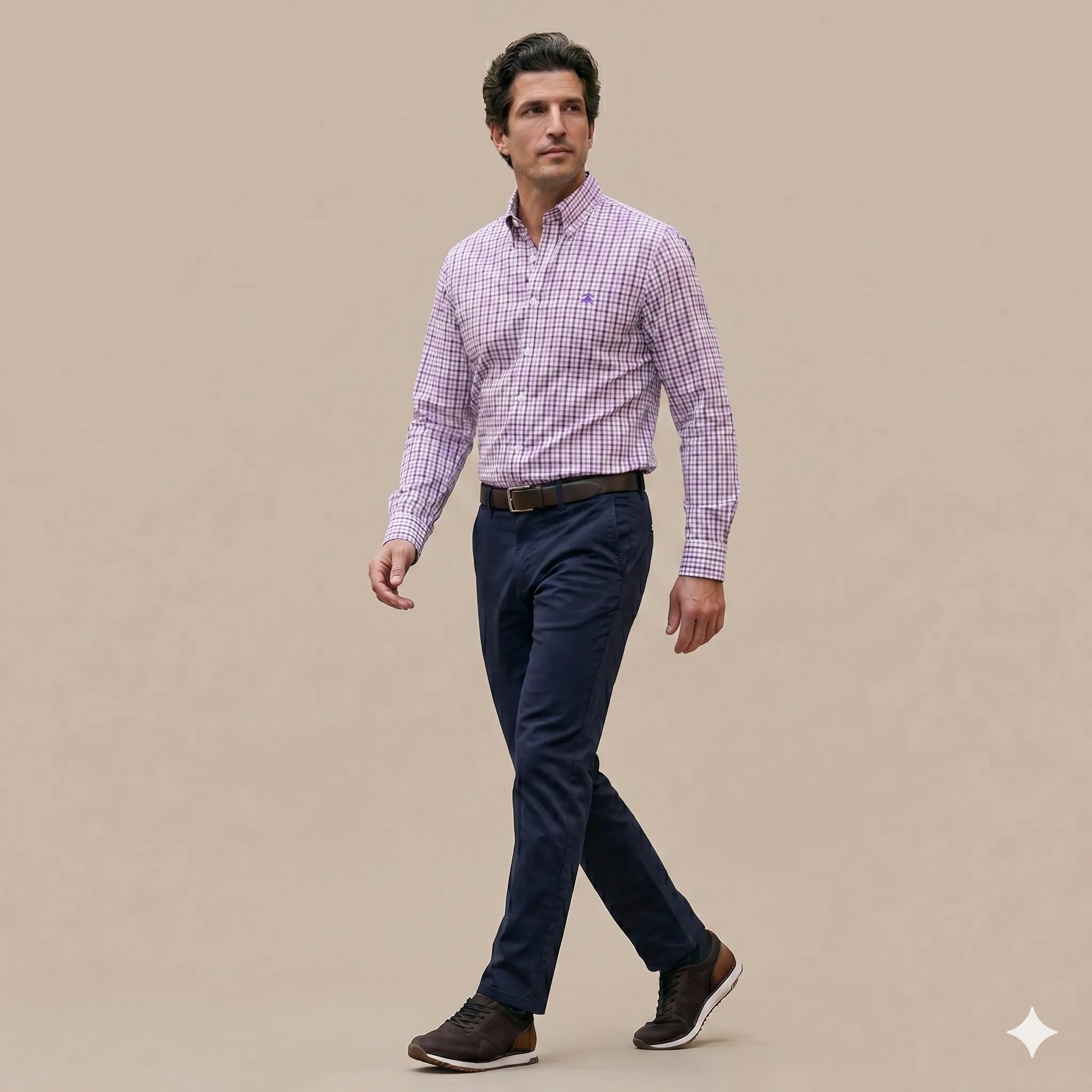 Camisa Sport Cuadros Button Down Collar Classic Fit Brooks Brothers CS00953 - Modelo cuerpo completo