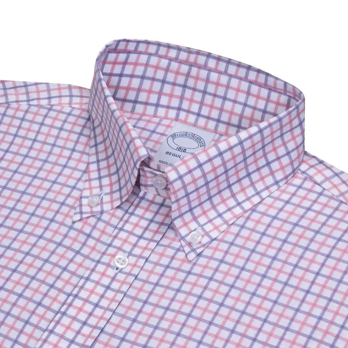 Camisa Sport Cuadros Button Down Collar Classic Fit Brooks Brothers CS00953 - Detalle cuello