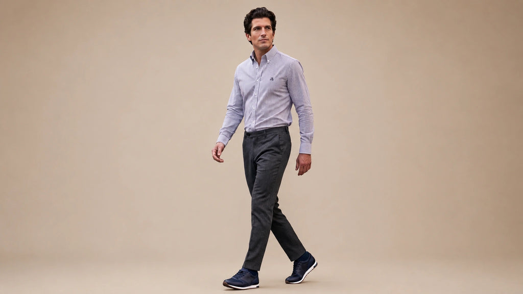 Camisa Sport Cuadros Button Down Collar Classic Fit Brooks Brothers CS00953 - Modelo cuerpo completo [REVISAR]