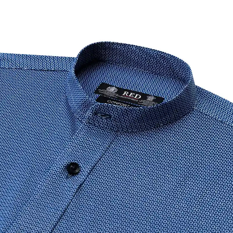 Camisa Sport Azul Classic Fit Cuello Mao Austin Reed CS00923 Imagen secundaria del producto