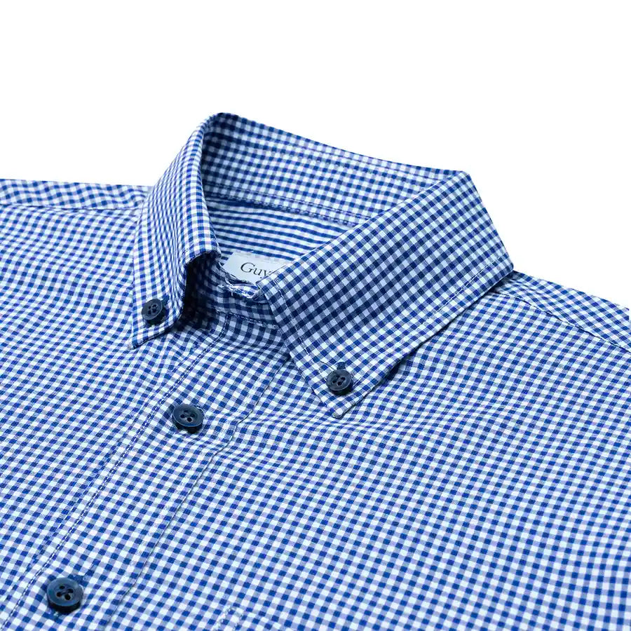 Camisa Sport Guy Laroche CS00711G - Azul Oscuro - Detalle cuello