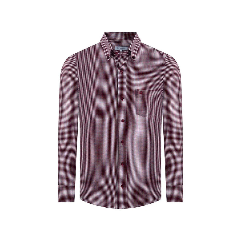 Camisa Sport Guy Laroche CS00711G - Vino - Frente ghost mannequin