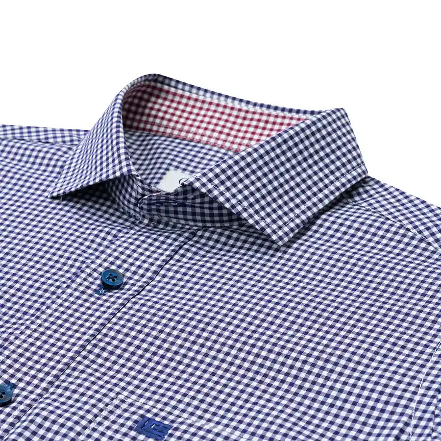 Camisa Sport Guy Laroche CS00711G - Azul Oscuro - Detalle cuello