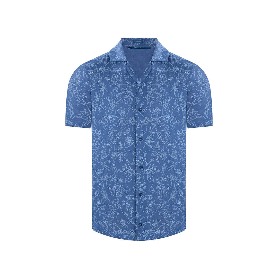Camisa Sport Azul Classic Fit Perry Ellis CS00880C Imagen principal del producto