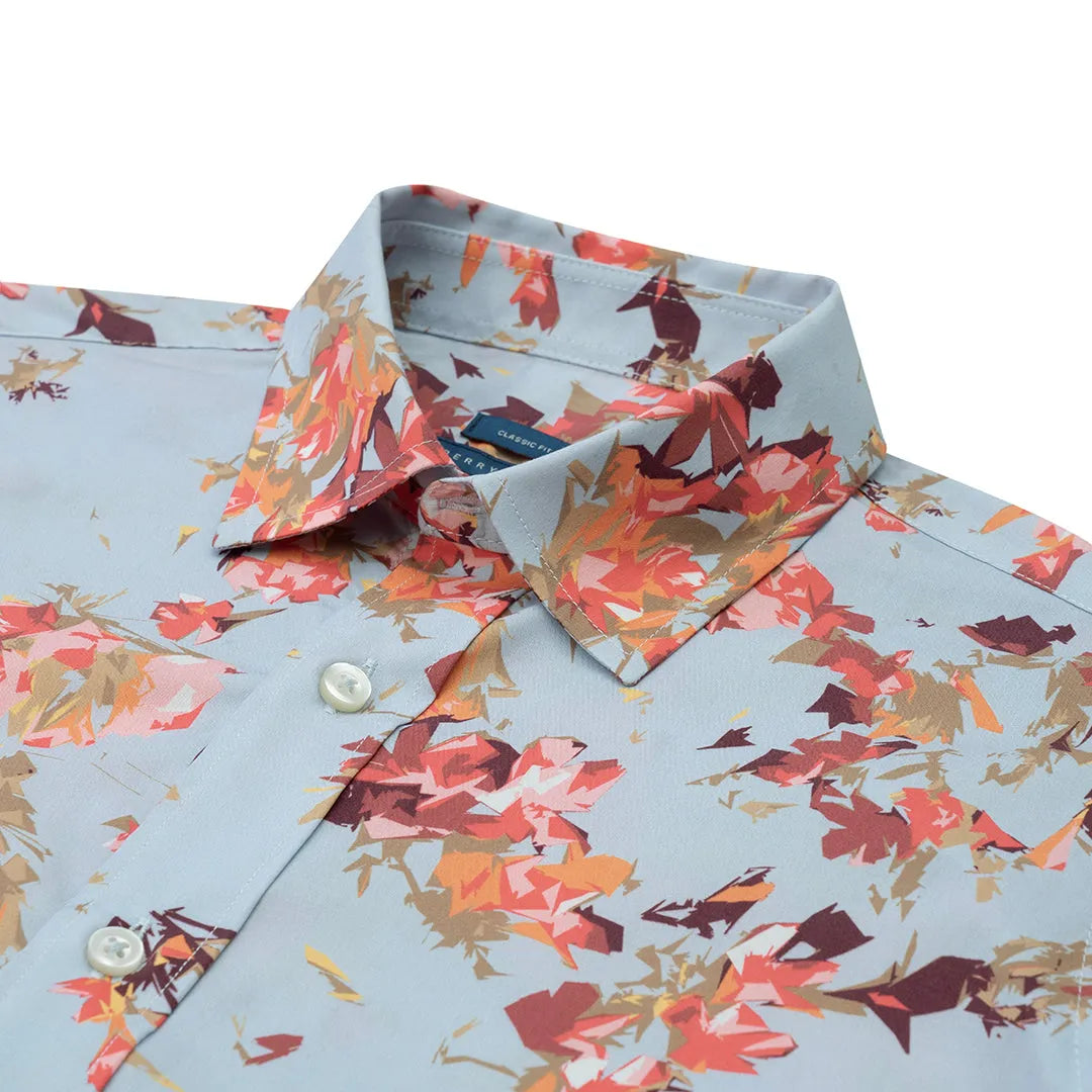 Camisa Sport Classic Fit Perry Ellis CS00893 - Azul Claro - Detalle cuello