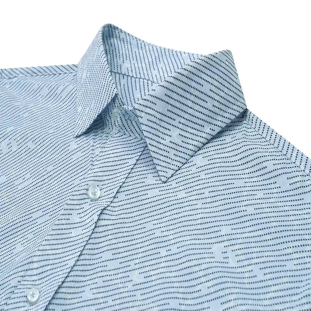 Camisa Sport Azul Classic Fit Perry Ellis CS00892 - Detalle cuello