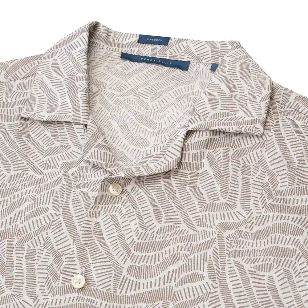 Camisa Sport Beige Classic Fit Perry Ellis CS00881C