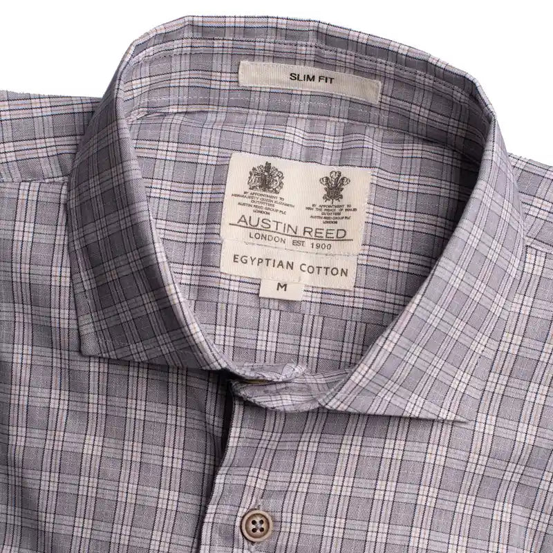 Camisa Sport BeigeClassic Fit Cuello Mao Austin Reed CS00837C - Habano Claro - Detalle cuello