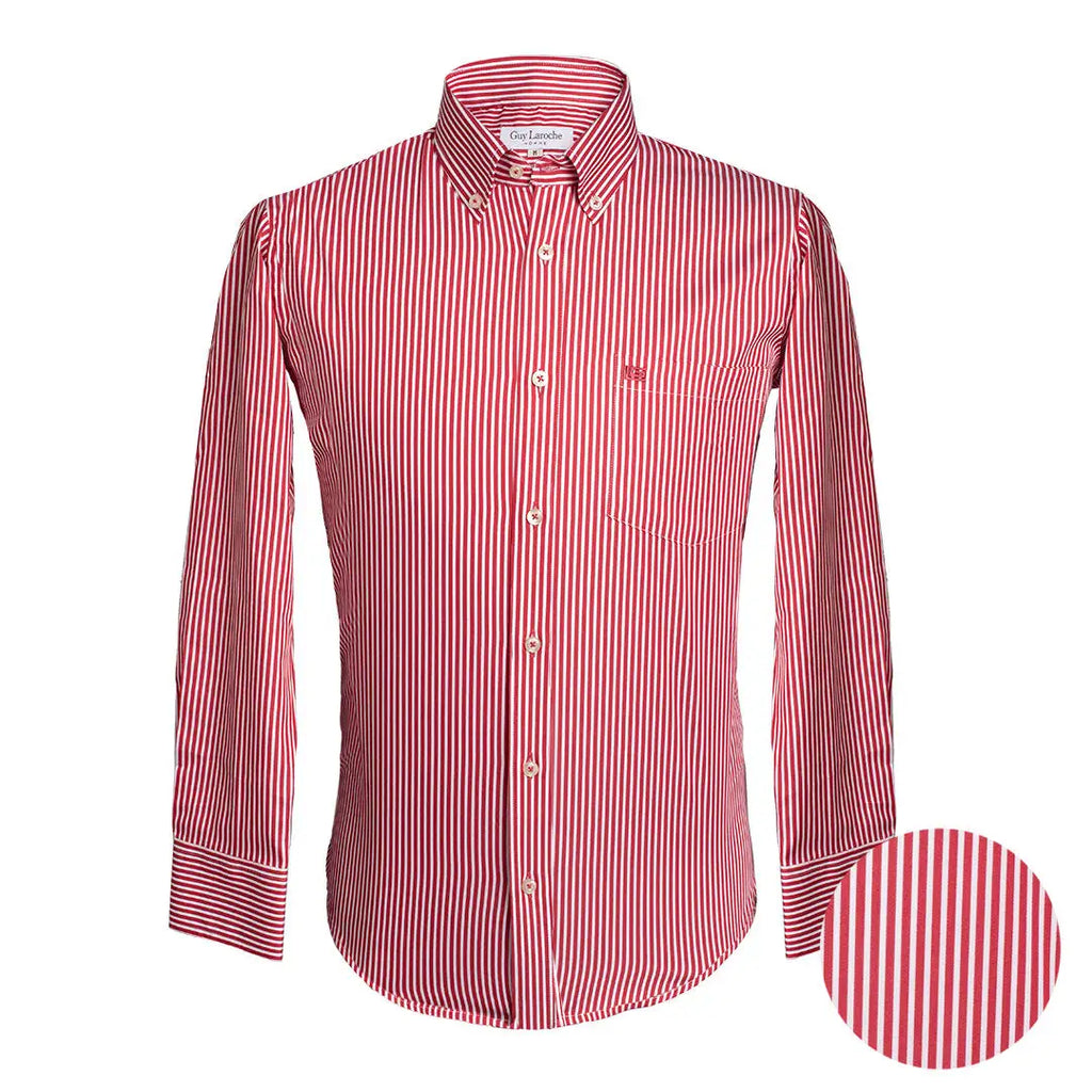 Camisa Sport Guy Laroche CS00815 - Rojo - Frente ghost mannequin